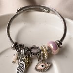 Pulsera Tipo Pandora Con Dije De Ojo Turco