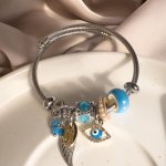 Pulsera Tipo Pandora Con Dije De Ojo