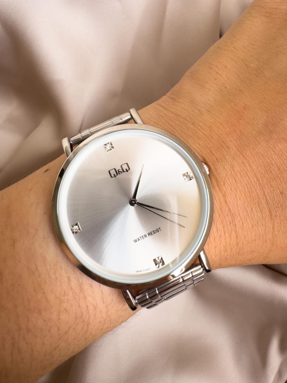 QYQ 63A PLATEADO ACERO DAMA Reloj QYQ de mujer en acero - Imagen 1