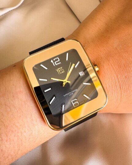 RELOJ YESS Y25002-04 YESS NEGRO DORADO MALLA