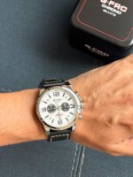 RELOJ G-FORCE HOMBRE CRONO CUERO FONDO BLANCO - Imagen 4