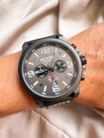 RELOJ G-FORCE HOMBRE CRONO CUERO FONDO NEGRO