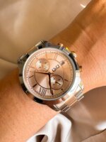 RELOJ QYQ A25A BICOLOR ORO ROSA PLATEADO