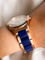RELOJ YESS Y25006-04 YESS AZUL CON ORO ROSA - Imagen 2