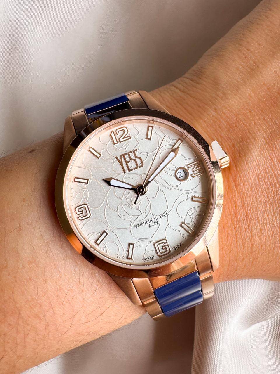 YESS Y25006-04 YESS AZUL CON ORO ROSA RELOJ YESS Y25006-04 YESS AZUL CON ORO ROSA - Imagen 1